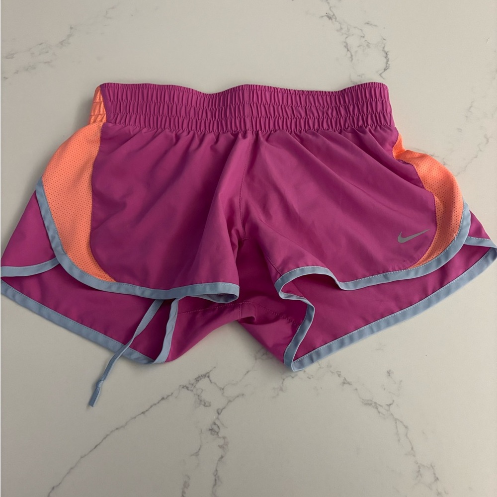 Nike Pink and Blue Athletic Shorts Lightweight Performance